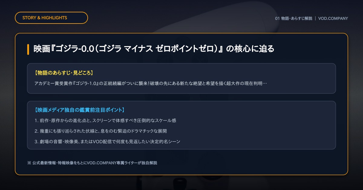 【本文1】映画『ゴジラ-0.0(ゴジラ マイナス ゼロポイントゼロ)』 あらすじと注目点