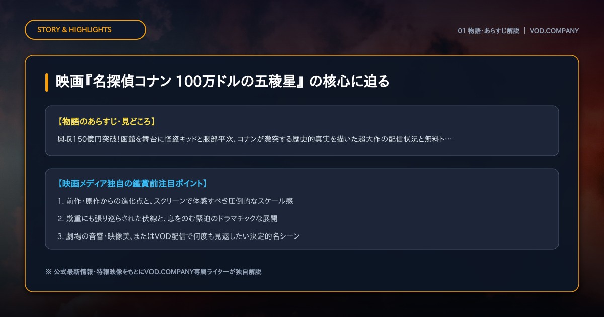 【本文1】映画『名探偵コナン 100万ドルの五稜星』 あらすじと注目点