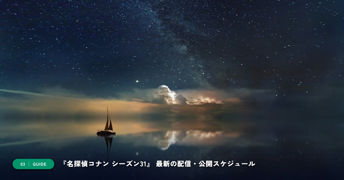 【本文3】『名探偵コナン シーズン31』 スケジュール&公式チェック
