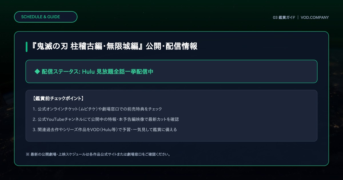 【本文3】『鬼滅の刃 柱稽古編・無限城編』 スケジュール&公式チェック