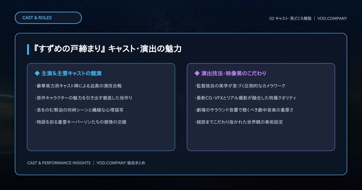 【本文2】『すずめの戸締まり』 キャスト&見どころ解説