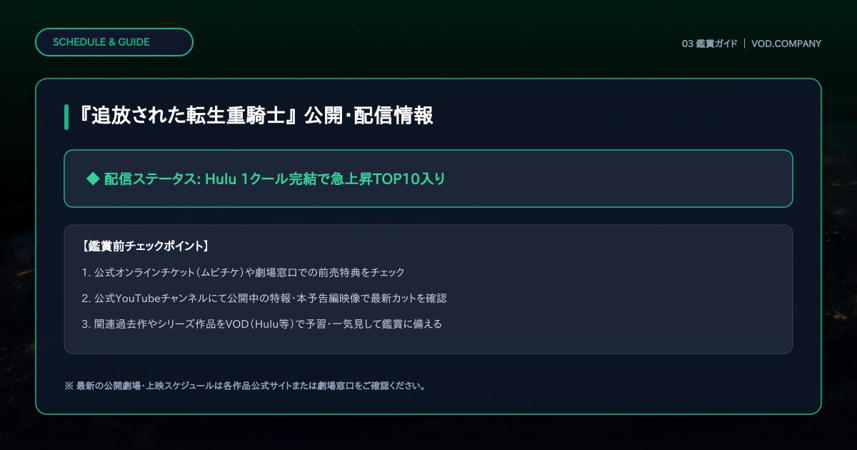 【本文3】『追放された転生重騎士』 スケジュール&公式チェック