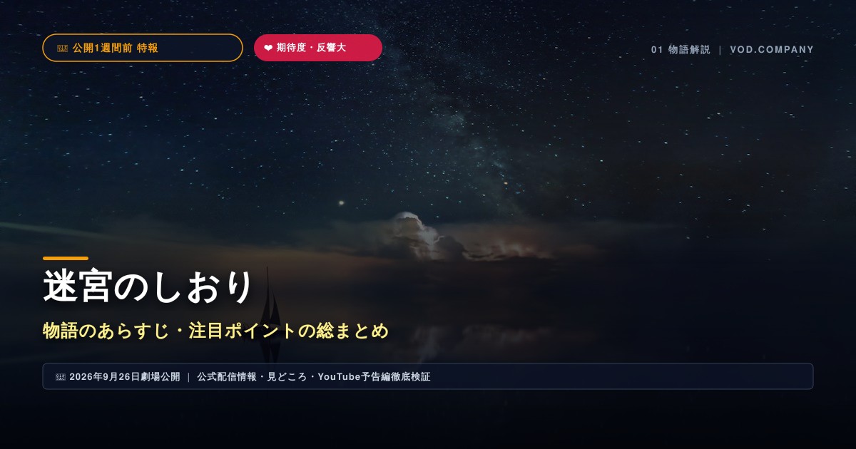 【本文1】迷宮のしおり あらすじと注目点