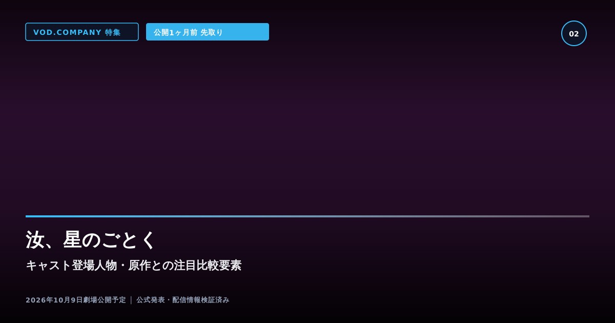 【本文2】汝、星のごとく キャスト&比較解説