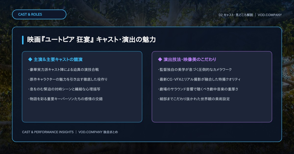 【本文2】映画『ユートピア 狂宴』 キャスト&見どころ解説