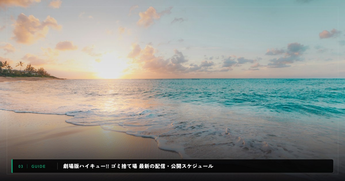 劇場版ハイキュー!! ゴミ捨て場の決戦｜動画配信サイト比較＆視聴ガイド
