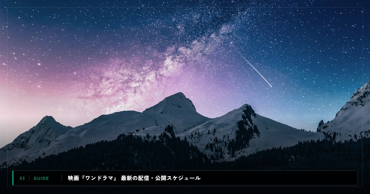 映画『ワンドラマ』|動画配信サイト比較&視聴ガイド
